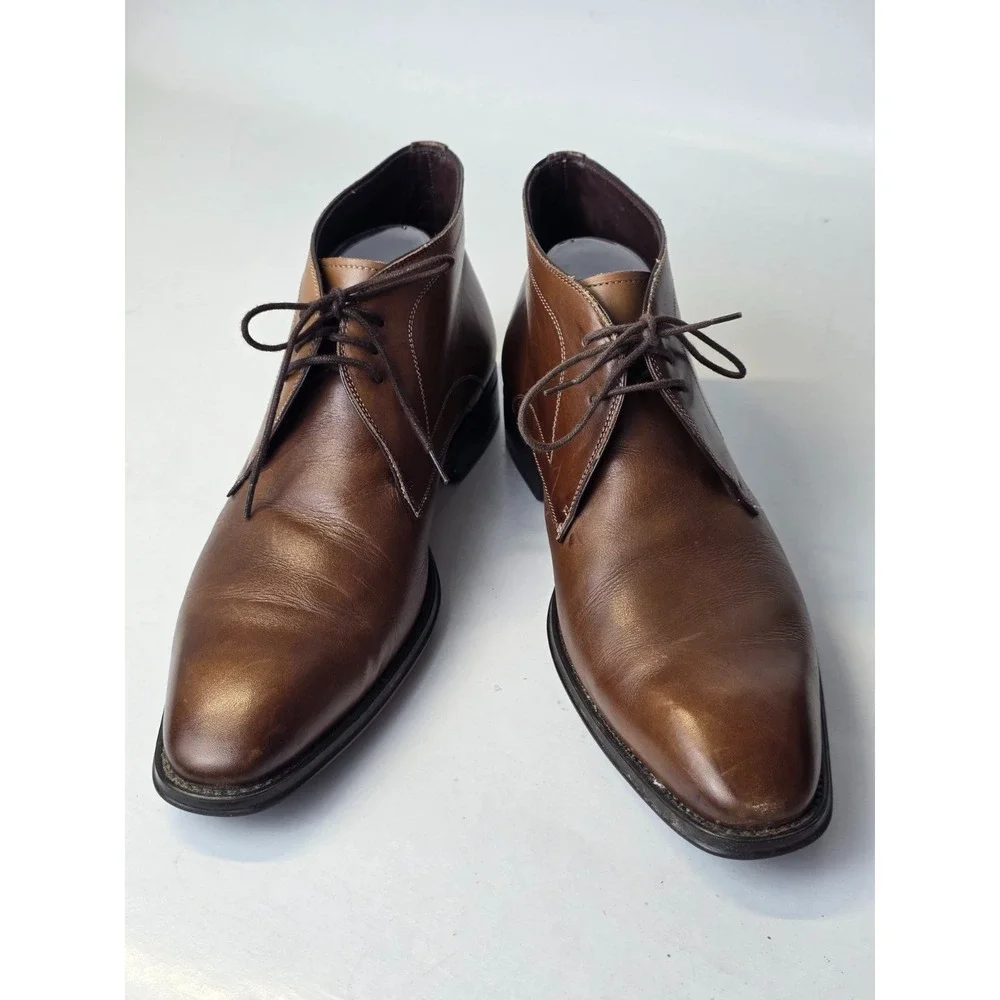 Mezlan Usini Men's Boots Size 10 M Brown Leather Classic Chukka‎ Shoes 18154